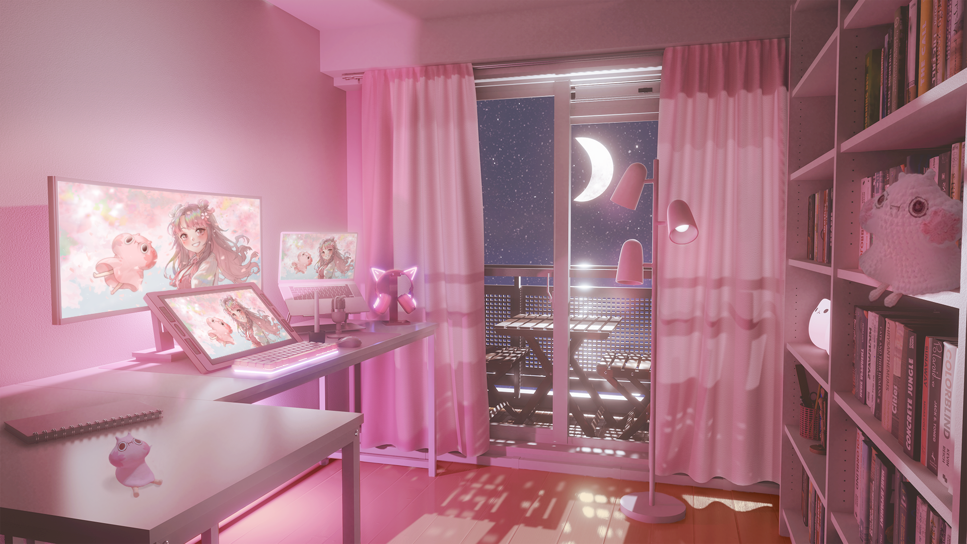 Miido's room at night