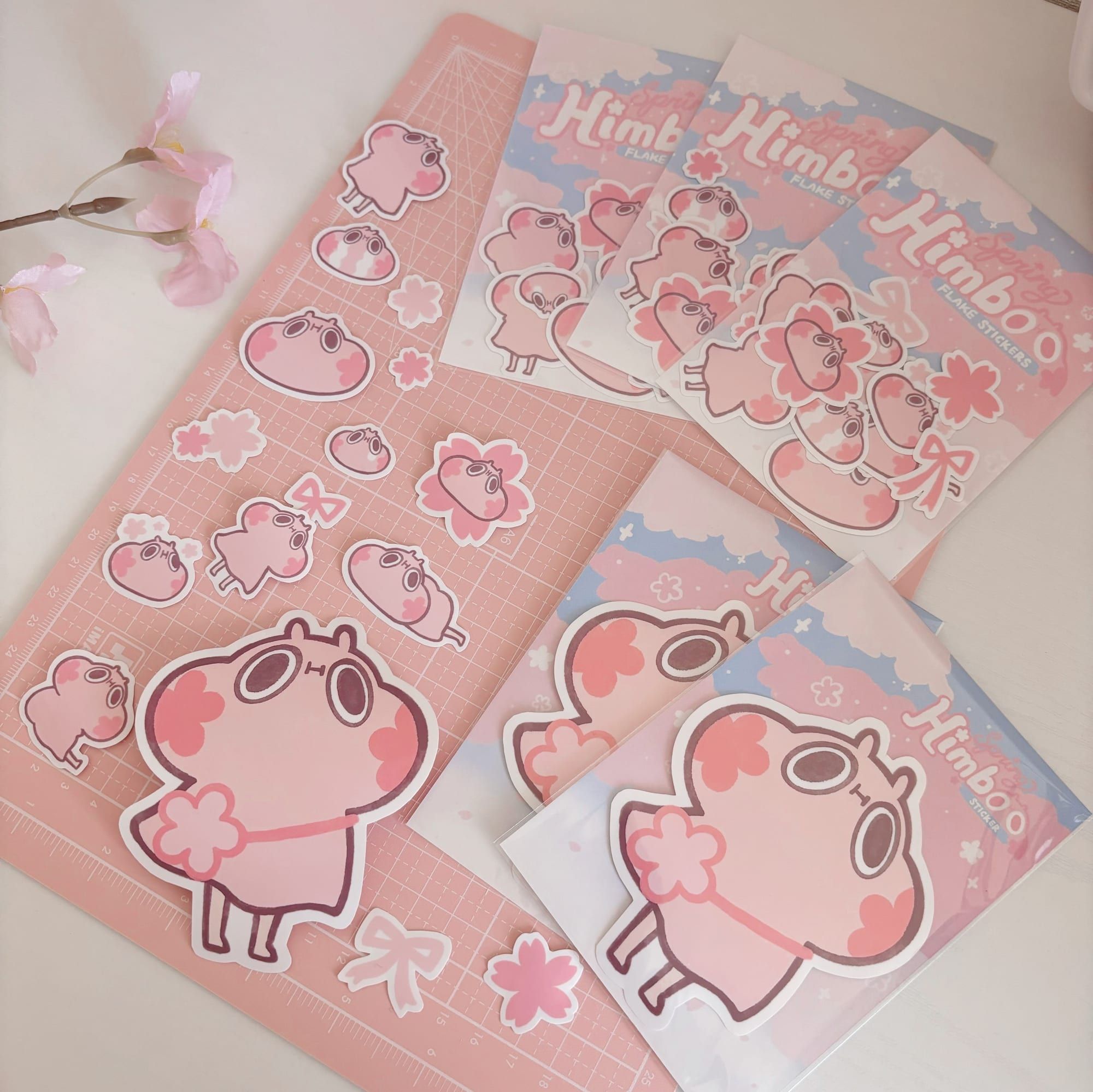 Spring Himboo Flake Sticker Set